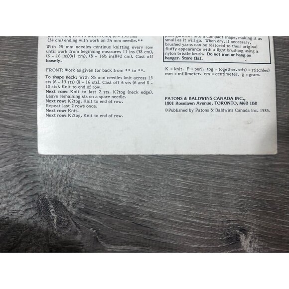 Patons Hurry Knits Knitting Pattern Booklet Paperback - Picture 4 of 5